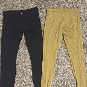 lululemon athletica Black and Tan Leggings
